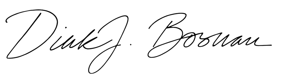 Signature of Dirk J. Bosman